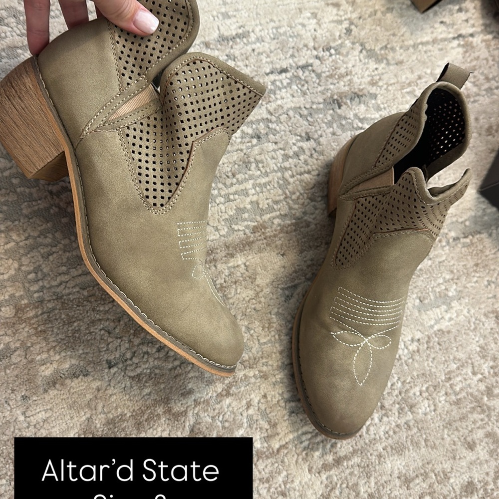 Altar'd State Olive Ankle Booties